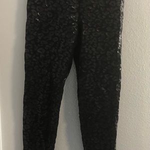 Paradise Chick black leopard sticky leggings & Mighty Grip pole dancing gloves